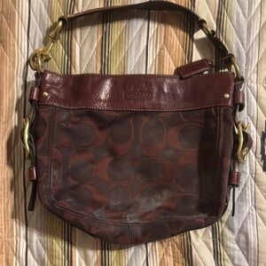 Coach Brown Slouchy Hobo Shoulder Bag